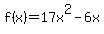 f%28x%29=17x%5E2-6x