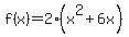 f%28x%29=2%28x%5E2%2B6x%29
