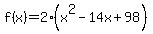 f%28x%29=2%28x%5E2-14x%2B98%29