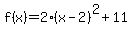 f%28x%29=2%28x-2%29%5E2%2B11