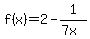 f%28x%29=2-1%2F%287x%29