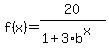 f%28x%29=20%2F%281%2B3%2Ab%5Ex%29