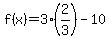 f%28x%29=3%282%2F3%29-10