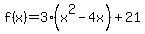 f%28x%29=3%28x%5E2-4x%29%2B21