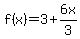 f%28x%29=3%2B6x%2F3