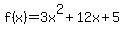 f%28x%29=3x%5E2%2B12x%2B5