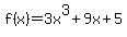 f%28x%29=3x%5E3%2B9x%2B5