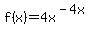 f%28x%29=4x%5E%28-4x%29