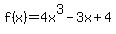 f%28x%29=4x%5E3-3x%2B4