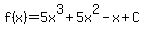 f%28x%29=5x%5E3%2B5x%5E2-x%2BC