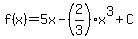 f%28x%29=5x-%282%2F3%29x%5E3%2BC