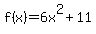 f%28x%29=6x%5E2%2B11