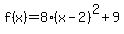 f%28x%29=8%28x-2%29%5E2%2B9