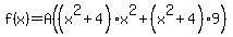 f%28x%29=A%28%28x%5E2%2B4%29x%5E2%2B%28x%5E2%2B4%299%29