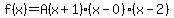 f%28x%29=A%28x%2B1%29%28x-0%29%28x-2%29