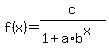f%28x%29=c%2F%281%2Ba%2Ab%5Ex%29