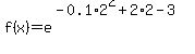 f%28x%29=e%5E%28-0.1%2A2%5E2%2B2%2A2-3%29