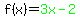 f%28x%29=green%283x-2%29