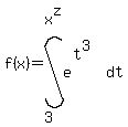 f%28x%29=int%28e%5E%28t%5E3%29%2Cdt%2C3%2Cx%5Ez%29