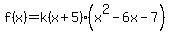 f%28x%29=k%28x%2B5%29%28x%5E2-6x-7%29
