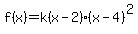 f%28x%29=k%28x-2%29%28x-4%29%5E2