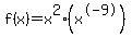 f%28x%29=x%5E2%28x%5E-9%29