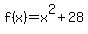 f%28x%29=x%5E2%2B28