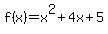 f%28x%29=x%5E2%2B4x%2B5