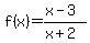 f%28x%29+=+%28x-3%29%2F%28x%2B2%29