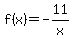 f%28x%29+=+-11%2Fx