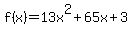 f%28x%29+=+13x%5E2%2B65x%2B3