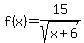 f%28x%29+=+15%2Fsqrt%28x%2B6%29