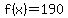 f%28x%29+=+190