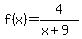 f%28x%29+=+4%2F%28x%2B9%29