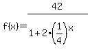f%28x%29+=+42%2F%281%2B2%281%2F4%29%5Ex%29