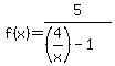 f%28x%29+=+5%2F%28%284%2Fx%29+-+1%29
