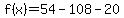 f%28x%29+=+54+-108+-+20