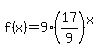 f%28x%29+=+9%2817%2F9%29%5Ex