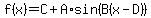 f%28x%29+=+C+%2B+A%2Asin%28B%28x-D%29%29
