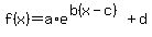f%28x%29+=+a%2Ae%5E%28b%28x-c%29%29+%2B+d