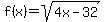f%28x%29+=+sqrt%284x-32%29