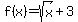 f%28x%29+=+sqrt%28x%29+%2B+3