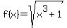 f%28x%29+=+sqrt%28x%5E3+%2B+1%29