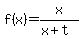 f%28x%29+=+x%2F%28x%2Bt%29