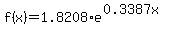 f%28x%29+=1.8208%2Ae%5E%280.3387x%29