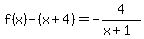 f%28x%29-%28x%2B4%29=-4%2F%28x%2B1%29
