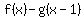 f%28x%29-g%28x-1%29