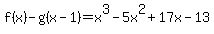 f%28x%29-g%28x-1%29=+x%5E3-5x%5E2%2B17x-13