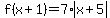 f%28x%2B1%29+=+7%2Aabs%28x%2B5%29
