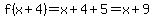 f%28x%2B4%29=x%2B4%2B5=x%2B9
